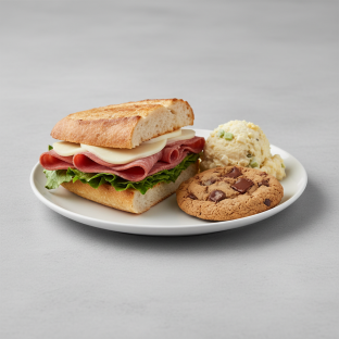 Genoa Salami Sandwich with Potato Salad