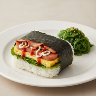 Lettuce Belly Belly Onigiri with Seaweed Salad