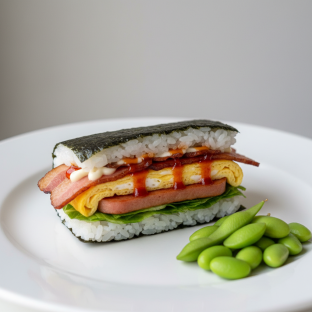 Lettuce Belly Belly Onigiri with Edamame