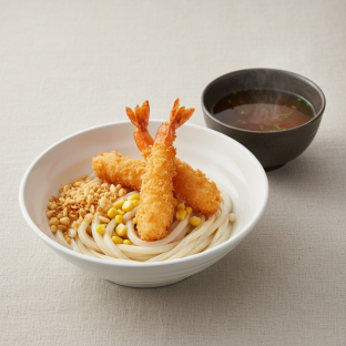 Udon with Shrimp Tempura