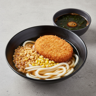 Udon with Korokke