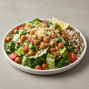 Kale Caesar Salad with Chickpeas Kale Caesar Salad with Chickpeas