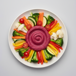 Crudité & Beet Hummus Dip