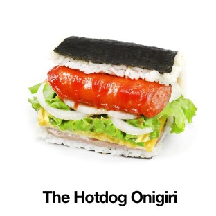 The Hotdog Onigiri with Seaweed Salad