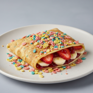 Fruity Pebble Crepe