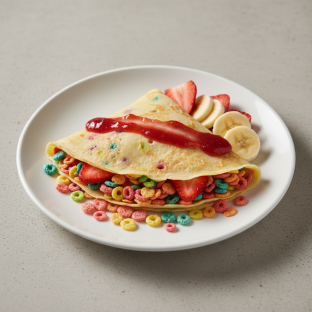 Fruity Pebble Crepe