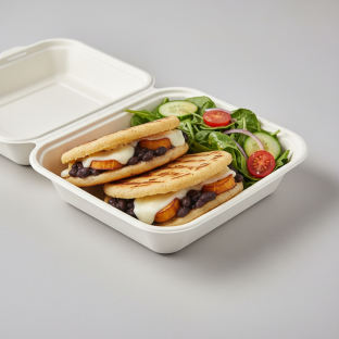 Arepa Vegetarian Domino With Salad Boxed Meal