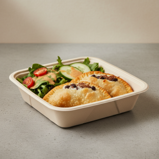 Empanada De Pabellon With Salad Boxed Meal