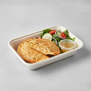 Empanada De Catira With Salad Boxed Meal