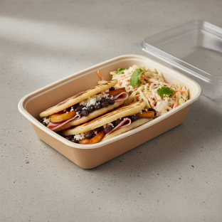 Arepa Domino With Coleslaw Boxed Meal