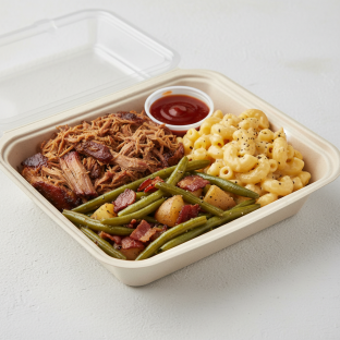 Pulled Pork With Green Beans Boxed Meal Pulled Pork With Green Beans Boxed Meal