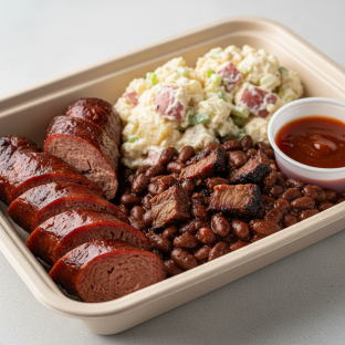 Sausage With Potato Salad Boxed Meal Sausage With Potato Salad Boxed Meal