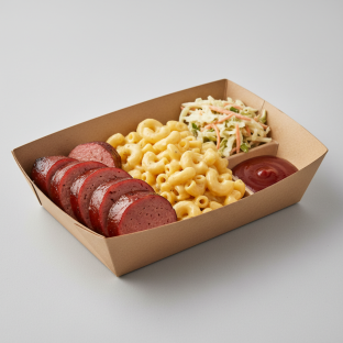 Sausage With Mac and Cheese and Cole Slaw Boxed Meal Sausage With Mac and Cheese and Cole Slaw Boxed Meal