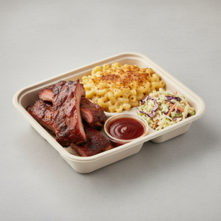 Ribs With Mac and Cheese and Cole Slaw Boxed Meal Ribs With Mac and Cheese and Cole Slaw Boxed Meal