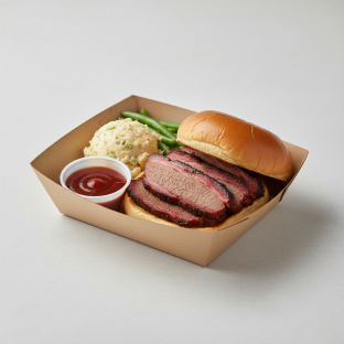 Brisket Sandwich with Potato Salad Boxed Meal Brisket Sandwich with Potato Salad Boxed Meal