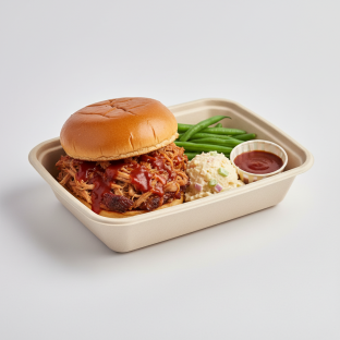 Pulled Pork Sandwich with Potato Salad Boxed Meal Pulled Pork Sandwich with Potato Salad Boxed Meal