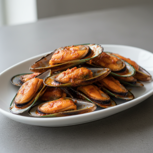 Spicy Baked Mussels Spicy Baked Mussels