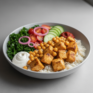 Chicken Souvlaki Mediterranean Bowl