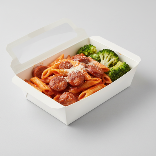 Marinara Penne with Italian Sausage Boxed Meal Marinara Penne with Italian Sausage Boxed Meal