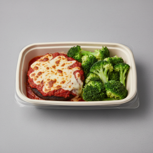 Vegan Portobello Parmesan Boxed Meal Vegan Portobello Parmesan Boxed Meal