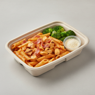 Penne a la Vodka with Grilled Chicken Boxed Meal Penne a la Vodka with Grilled Chicken Boxed Meal