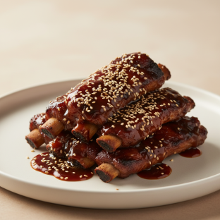 Charred Pork Ribs Teriyaki Charred Pork Ribs Teriyaki