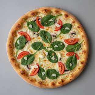 Gluten-free & Vegan Spinach Garlic Pizza