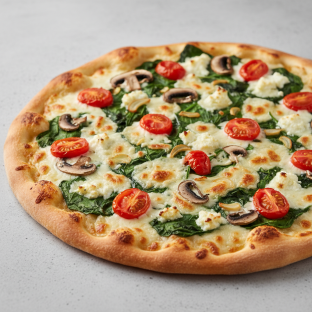 Spinach Garlic Pizza