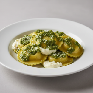 Cheese Ravioli With Pesto Sauce