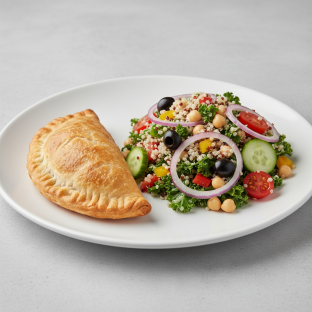 Chicken Salteña Empanadas with Quinoa & Kale Salad Chicken Salteña Empanadas with Quinoa & Kale Salad
