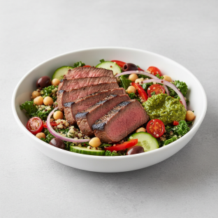 Sirloin Power Bowl with Quinoa and Kale Salad Sirloin Power Bowl with Quinoa and Kale Salad