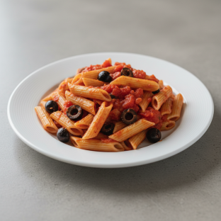 Penne With Marinara and Olives