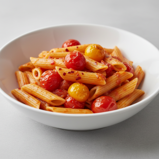 Penne With Arrabiata and Cherry Tomatoes