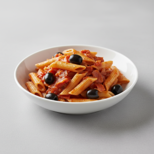 Penne With Amatriciana and Olives