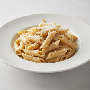 Penne With Alfredo and Parmesan