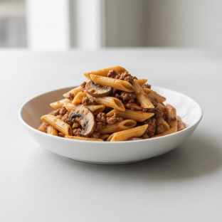 Penne With Beef and Mushroom