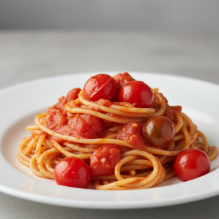 Spaghetti With Marinara and Tomatoes