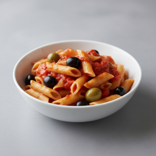 Gluten Free Penne With Marinara and Olives
