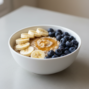 Oatmeal with Blueberry and Banana