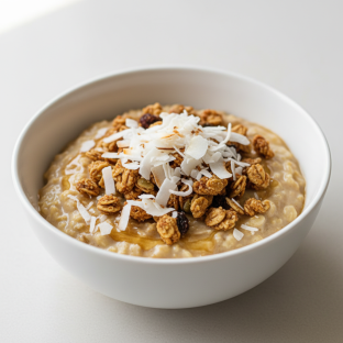Oatmeal with Coconut and Gluten Free Granola
