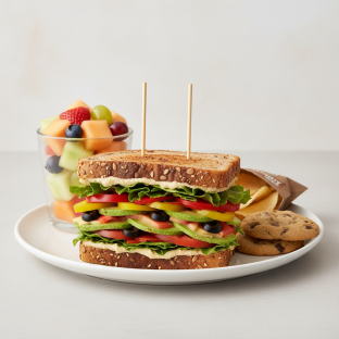 Raw Veggie Club Sandwich Raw Veggie Club Sandwich