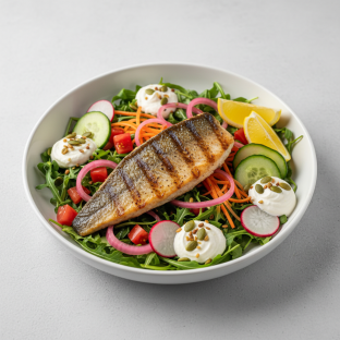 Grilled Branzino Arugula Bowl Grilled Branzino Arugula Bowl