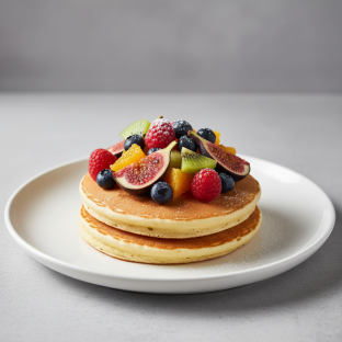 Pancakes with Seasonal Fruit Pancakes with Seasonal Fruit