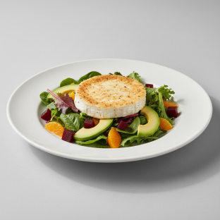 Deconstructed Goat Cheese with Macadamia Crust Salad Deconstructed Goat Cheese with Macadamia Crust Salad