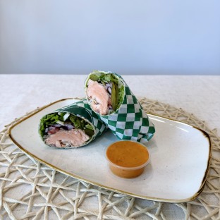 Salmon Wrap with House Salad