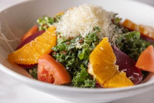 Falafel Kale and Quinoa Salad