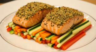 Petite Dijon Parmesan Crusted Salmon