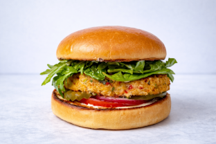 Crab Brioche Burger with Fries