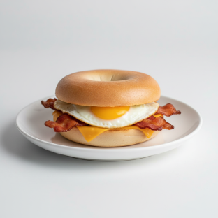 Bagel Sandwich: Bacon Egg and Cheese