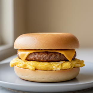 Bagel Sandwich: Sausage Egg and Cheese